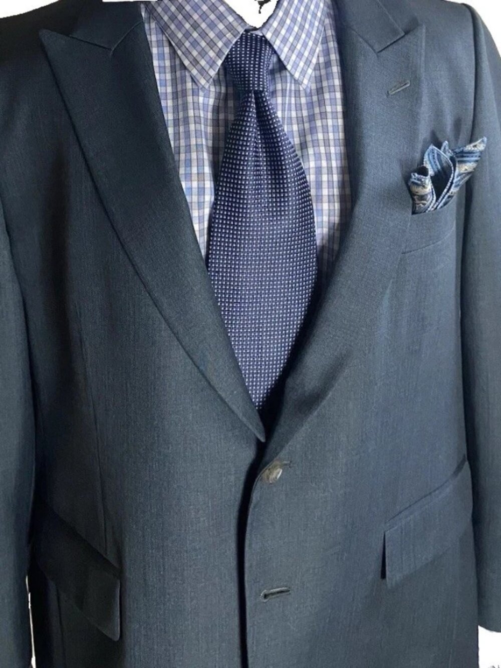 Bindle & Keep Bespoke 2-Piece Suit Steel Blue LGBTQ *Read for Size*